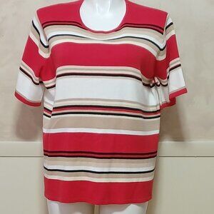 SAG HARBOR SHORT SLEEVE TOP SIZE 3X EXTRA IN 100% COTTON